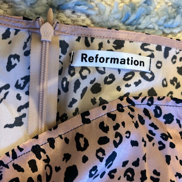 Reformation Silk Two-Piece Leopard Skirt Set - Picture 8 of 9